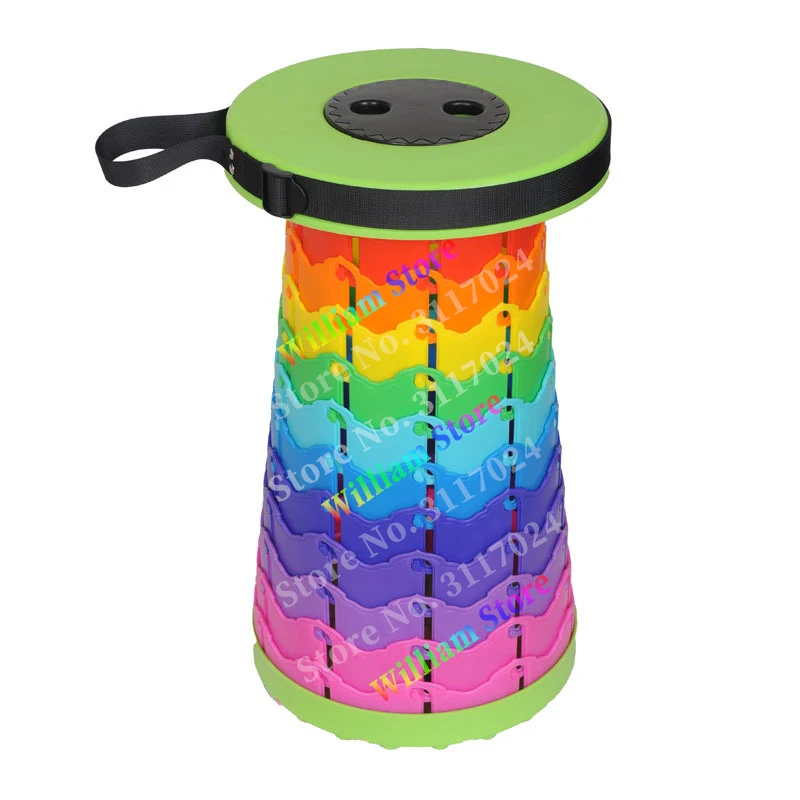 Satin Al Gökkuşağı Dış Mekan Mobilyası Geri çekilebilir Tabure Sandalyeler Taşınabilir şezlong Katlanır Sandalye Kamp Taburesi Uygun Katlanabilir Balıkçılık Sandalye