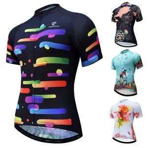 Women's Cycling Jersey 2022 Short Sleeve Breathable MTB Bike Jersey Quick-Dry Maillot Ciclismo Wholesales Bicycle Clothing Shirt