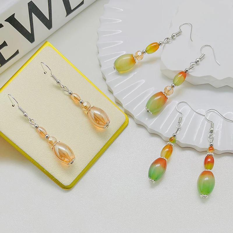 

Роскошные висячие серьги с павлином и агатом, свадебные ювелирные изделия ручной работы, свадебные Эффектные серьги с натуральным камнем, ж...