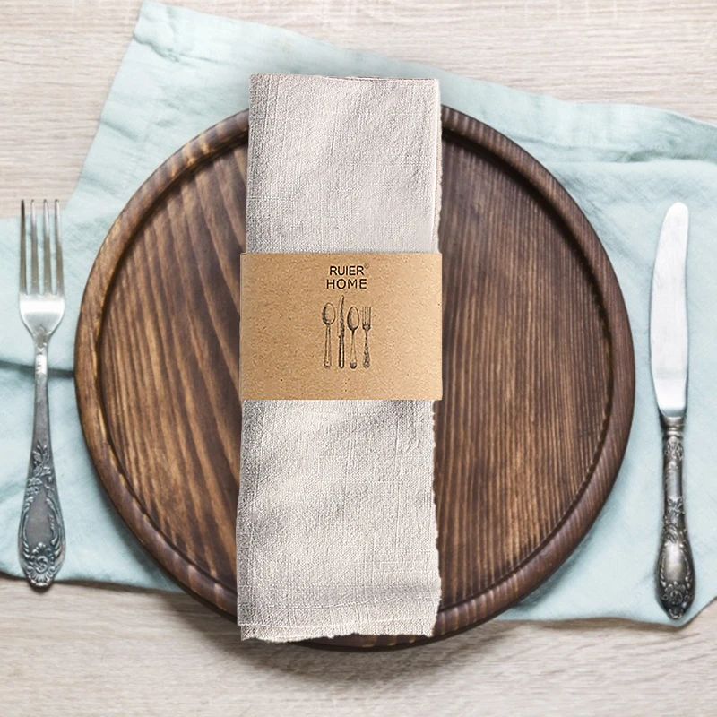 Скатерть из хлопка и льна однотонная домашняя Свадебная вечеринка кухонная