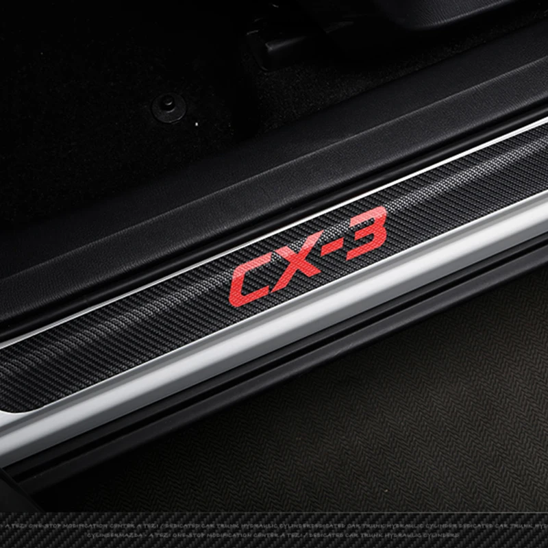 Модифицированные специальные наклейки на пороги двери 2018 cx3 кожаный карбоновый