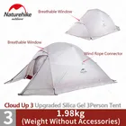 Naturehike палатка обновления CloudUp серии 3 человек 20D силиконовый двухслойный алюминиевый полюс Сверхлегкий Кемпинг палатка NH18T030-T