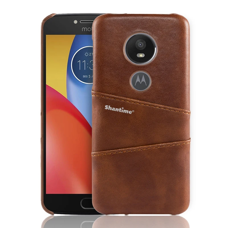 Для Motorola Moto E5 кожаный чехол-накладка для Moto E5 Plus чехол для телефона для Moto G6 Play Moto E5 Play чехол с отделениями для визиток - Цвет: BROWN