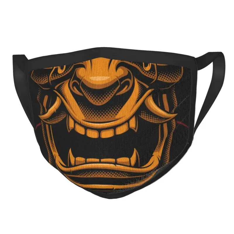 

Fiery Demon Samurai Helmet Adjustable Face Mask Adult Japan Oni Anti Haze Dustproof Protection Cover Respirator Mouth-Muffle