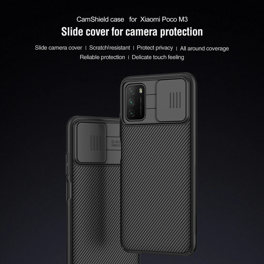 

Чехол NILLKIN CamShield для Xiaomi Poco M3, чехол-накладка для защиты камеры xiaomi poco m3, чехол-накладка