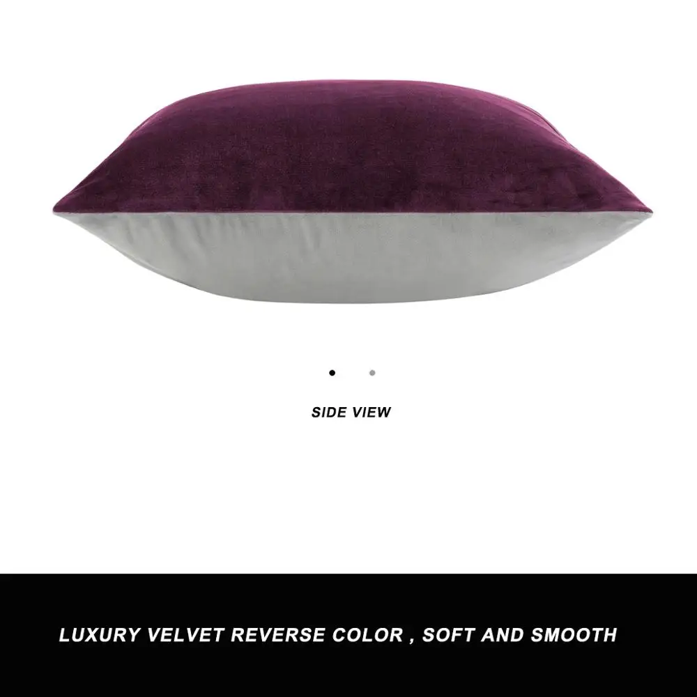 2 Colors Modern Solid Velvet Cushion Covers for Sofa Bed Couch Home Decor Throw Pillows Cases 45x45 Grey Pillowcases 18'' | Дом и сад