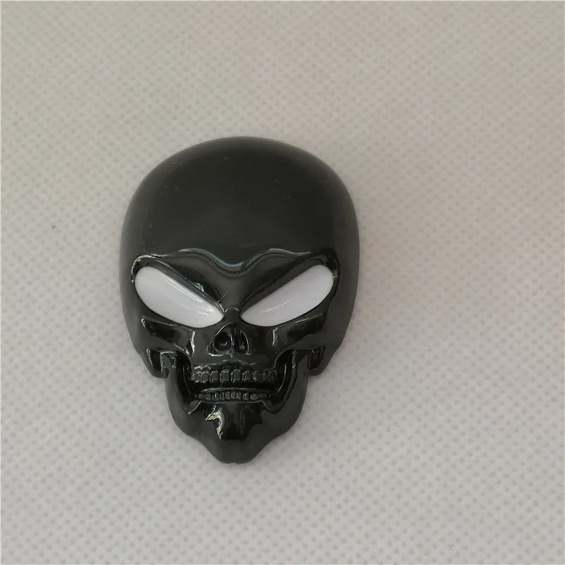 GLOSS WHITE EYE 3D ABS Автомобильная наклейка с черепом красивые мотоциклетные грузовик эмблемы-наклейки для автомобиля мото украшения аксессуары - Цвет: GLOSS WHITE EYE