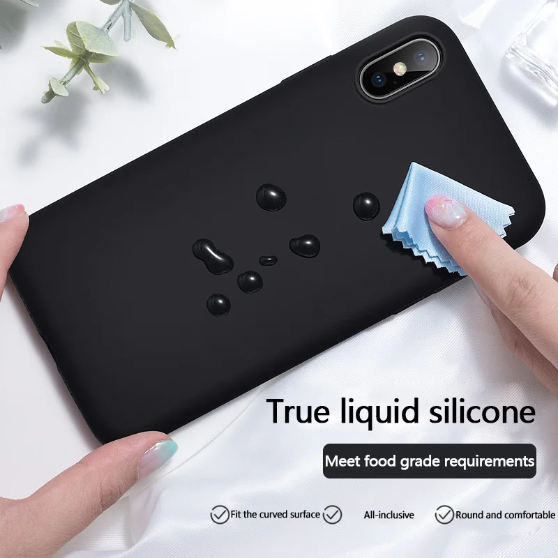 Роскошный оригинальный жидкий силиконовый чехол для iphone 11 Pro Max 7 8 Plus мягкий из ТПУ