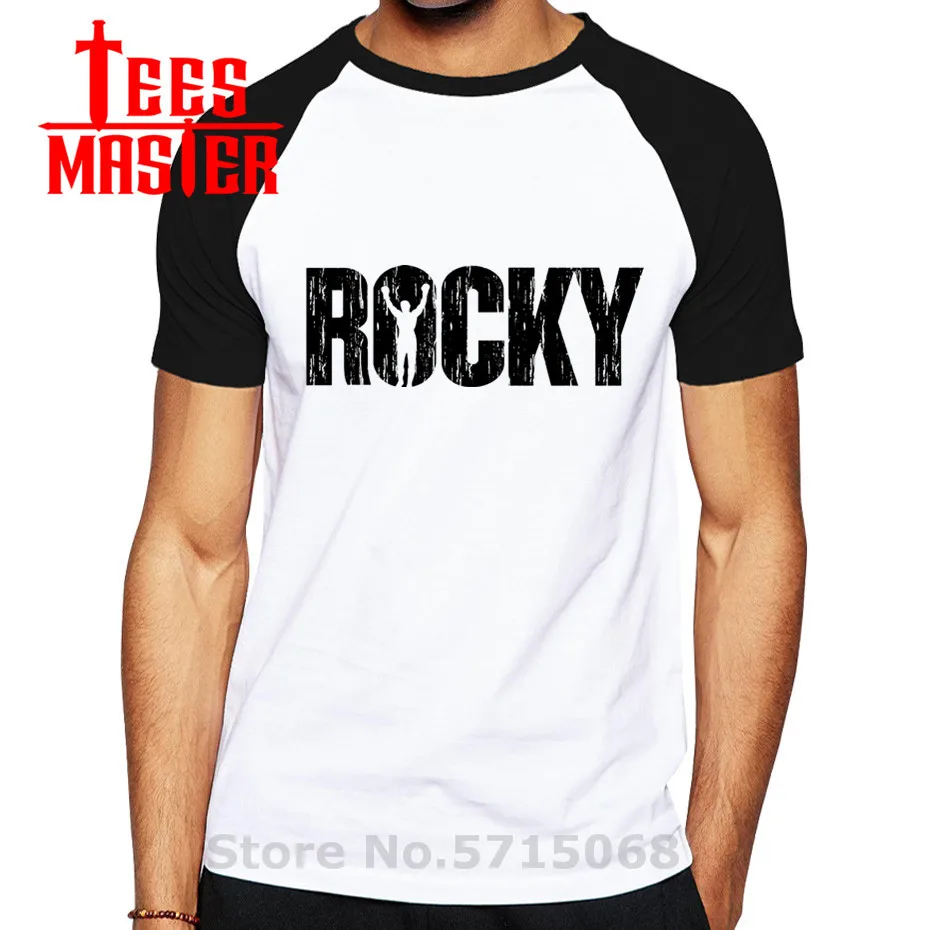 Новый Рокки Бальбоа футболка модная черная хлопковая с коротким рукавом