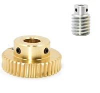 1m 40teeths reduction copper worm gear reducer transmission parts gear hole8mm rod hole6mm
