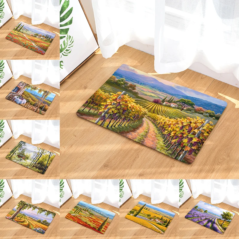 Винтажный декоративный коврик для входной двери в деревенском стиле абсорбент