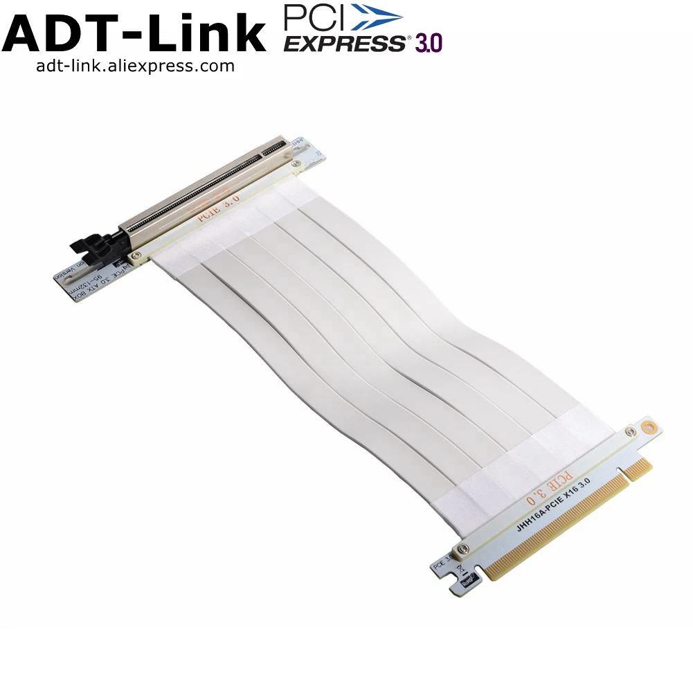 Белый PCIe Райзер кабель 3 0x16 PCI Express удлинитель 90 градусов GUP для графической карты
