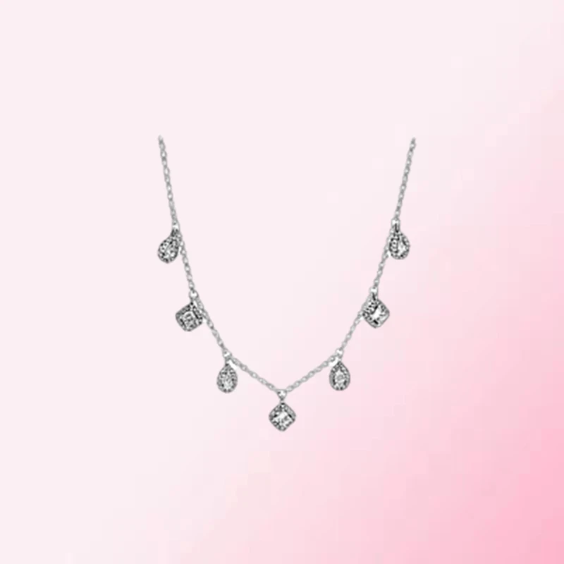 

PanDO 925 Sterling Silver Custom Geometric Shape Fashion DIY Necklace 398495C01