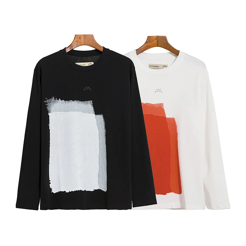 

ACW paint printing graffiti a-cold wall t-shirt men's women's long sleeve industrial style ACW top culture a-cold wall