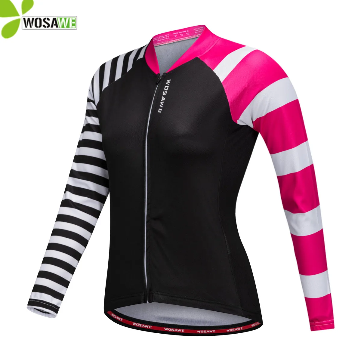 

WOSAWE Women's Cycling Jersey Long Sleeve Bicycle Clothing Road Bike Top Sports Shirts Anti-Sweat MTB Downhill Jersey Quick Dry