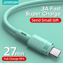 Joyroom Type C Cable Fast USB Charging Cable Liquid Silicone Micro Cable Data Phone Charge Wire Cord For iPhone Samsung Xiaomi