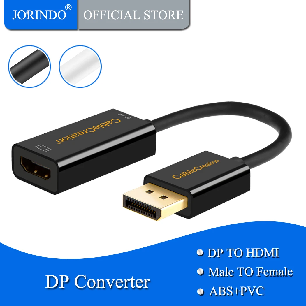 Активный DP к HDMI JORINDO DisplayPort адаптеру поддержка 4K x 2K и 3D аудио/видео (Eyefinity Multi-Screen)