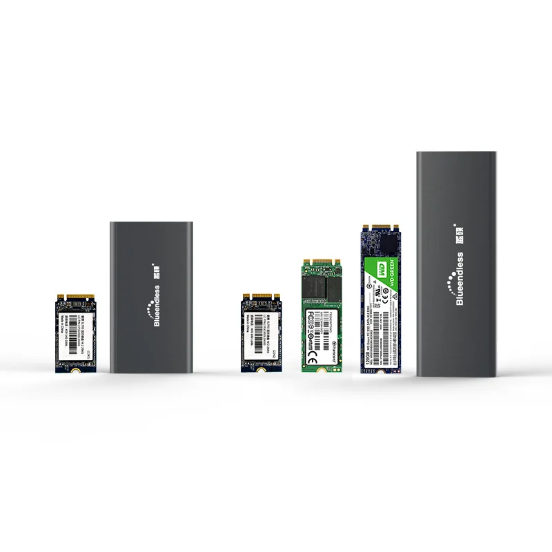 

M.2 portable SSD hard disk cases Type c usb 3.0 msata 2242/2260/2280 Hard Drive Enclosure Aluminum HDD external hard drive box