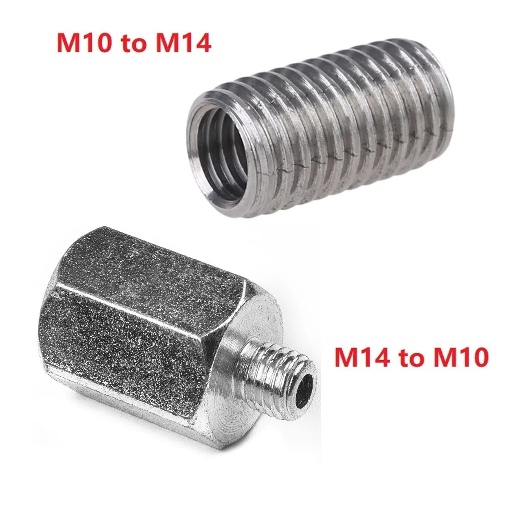 

1 шт. M10 * 1,5 мм до M14 * 2,0 мм/M14 к M10 адаптер из нержавеющей стали для угловой шлифовальной машины полировальный Интерфейс адаптер Аксессуары для ...