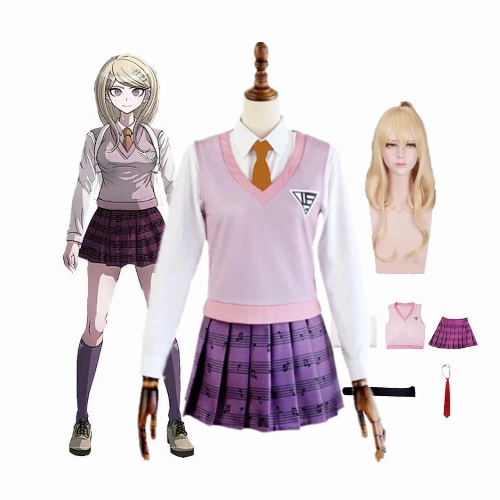 

Anime Danganronpa Kaede Akamatsu Dress Uniforms Set Cosplay Costumes