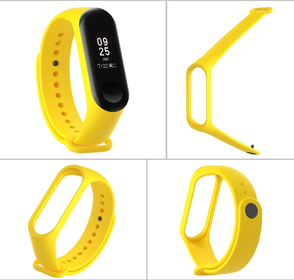 Многоцветный для Xiaomi Mi ремешок 3 ремешок Замена для Xiaomi Mi ремешок 4 спортивный силиконовый браслет Смарт аксессуары