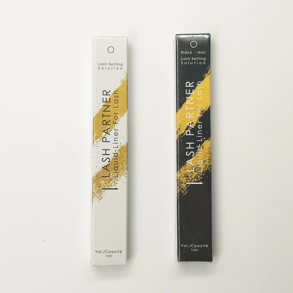 Жидкая подводка Poptone для макияжа накладных ресниц Прозрачная Черная Подводка