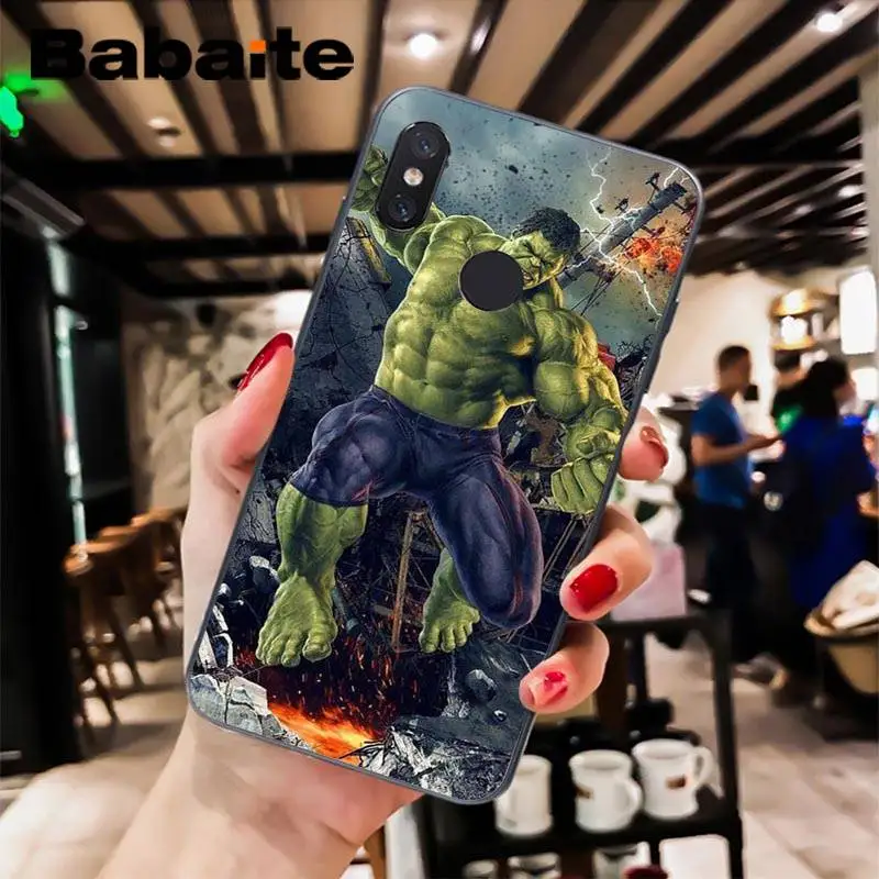 Babaite Marvel Heroes Халк черный ТПУ Мягкий силиконовый чехол для телефона чехол для Xiaomi 6 MIX2 8SE K20 REDMI 5A NOTE4X 7 6A мобильные чехлы
