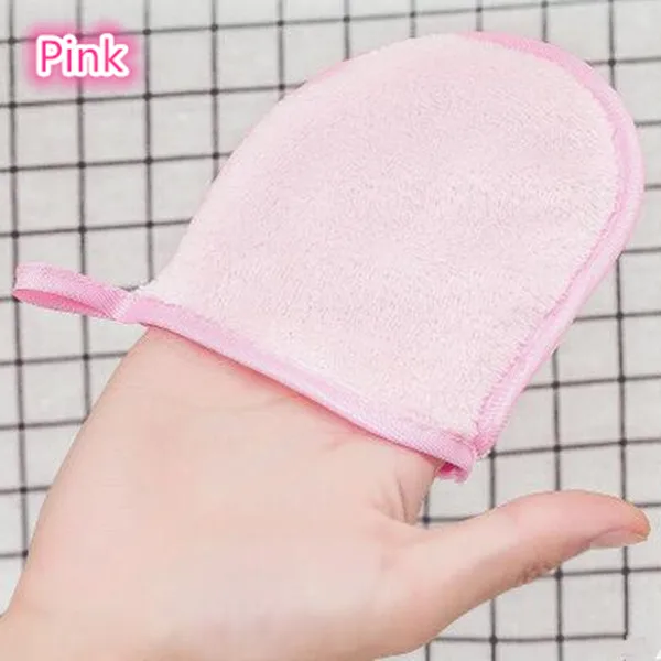 Pink Хлопковые для лица многоразовые Многоразовая ткань для лица полотенце для лица для женщин средство для снятия макияжа моющая перчатка косметическое пуховка из микрофибры полотенце для ухода за лицом - Цвет: Pink