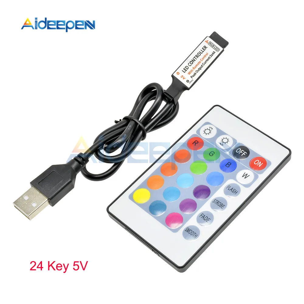 5 в 12 В светодиодный RGB ИК RF пульт дистанционного управления диммер 5 в 12 В USB светодиодный SDM3528 ленточный светильник 3 ключа 17 ключ 24 ключа светодиодный RGB беспроводной контроллер