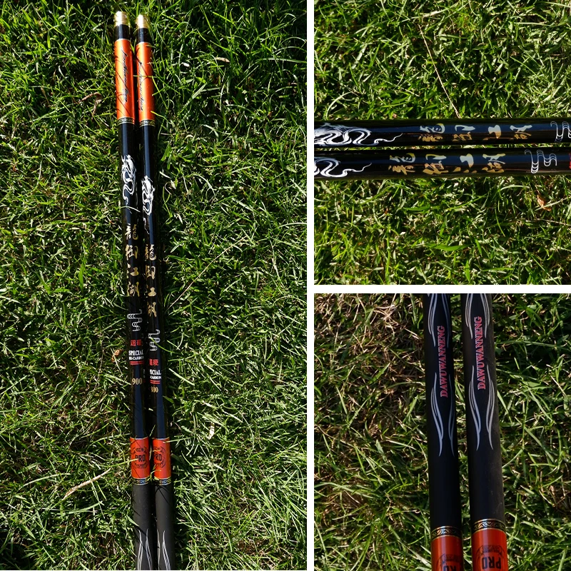 

8-12 m Super Long Taiwan Fishing Rod 2-8 Hardness Carbon Fiber Telescopic Hard Hand Pole Float Fishing Rod