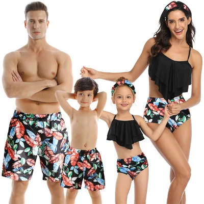 Женский купальный костюм Maillot De бикини Bain из двух предметов для мамы дочки