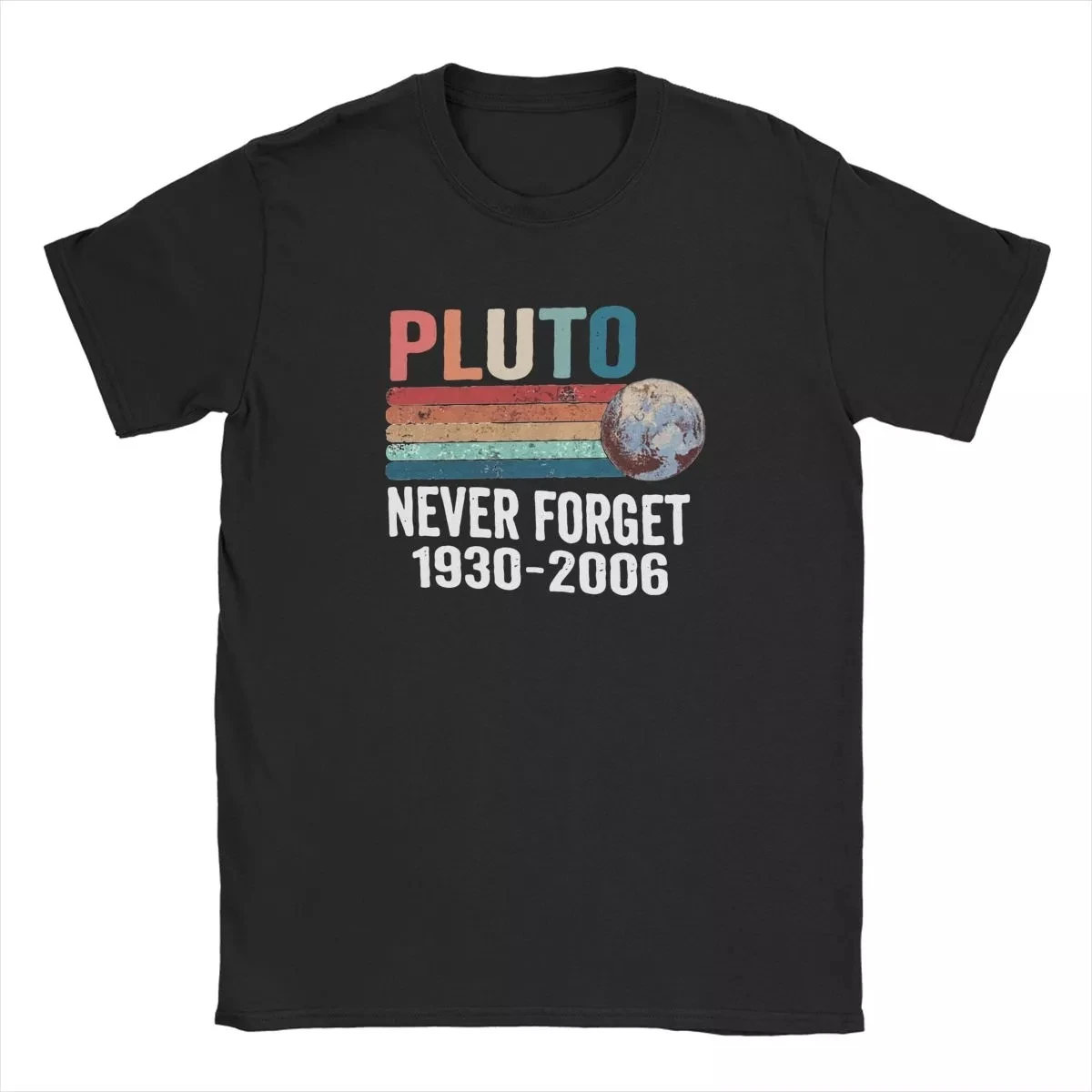 

Pluto Never Forget 1930 2006 T Shirt for Men 100% Cotton Creative T-Shirts Round Neck Tee Shirt Short Sleeve Clothes Plus Size