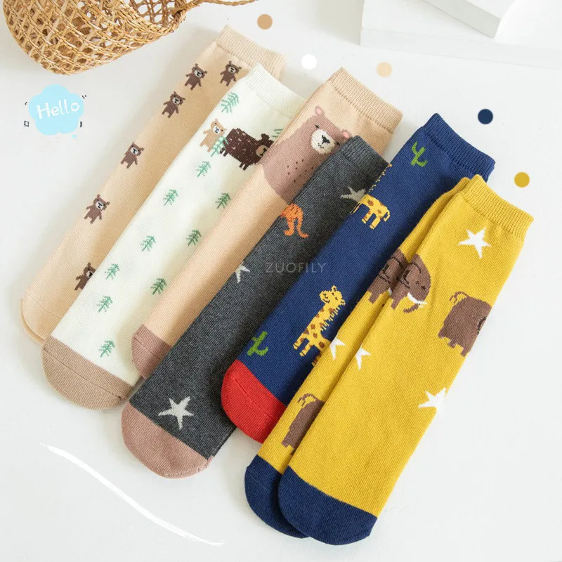 New Infant Baby Girls Boys Soft Cotton Children Socks Kids Knee High Cute Printing Long Sock Candy Color Toddler Newborn Socken | Детская