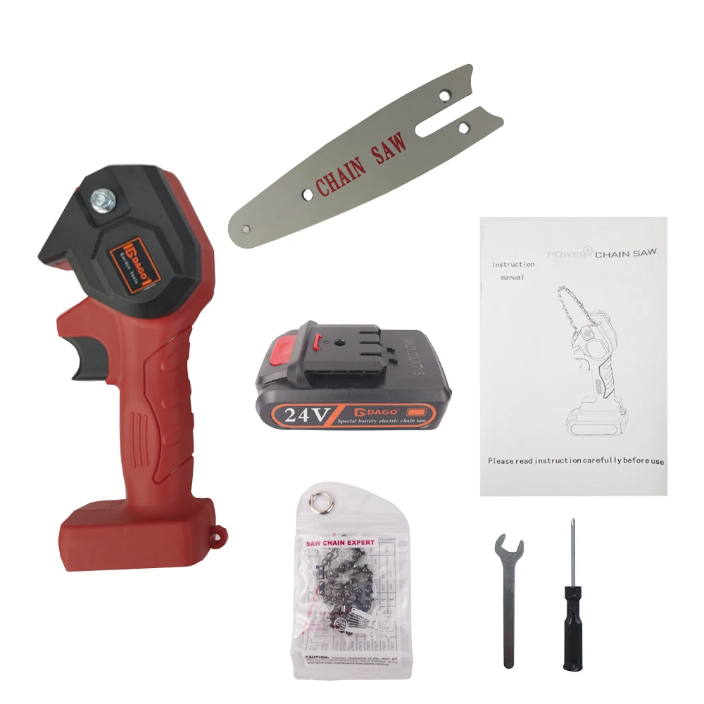 Садовая цепная пила 24 В бесщеточный с литиевым аккумулятором|Электрические пилы|