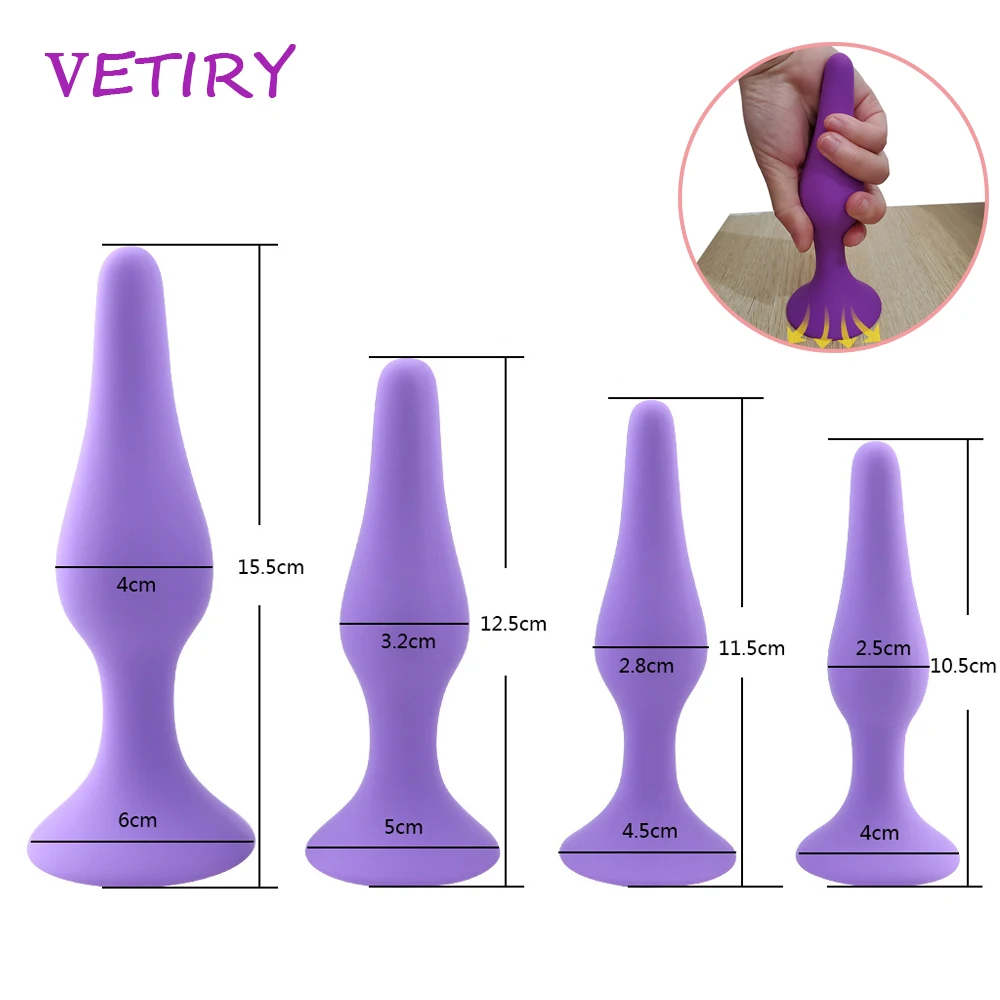 Силиконовая Анальная пробка VETIRY анальная для стимуляции ануса массаж простаты