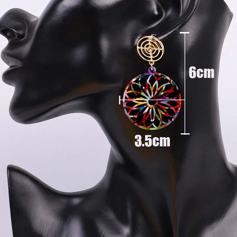 Серьги 2019 акриловые ювелирные изделия бохо модные вечерние Винтажные серьги на