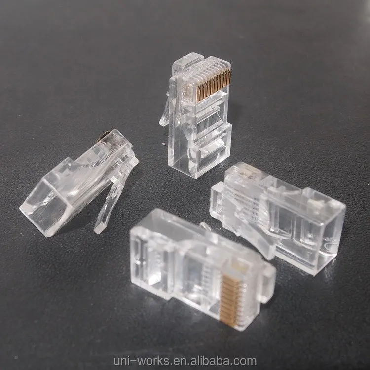 

RJ48 RJ-48 Modular Plug Stranded 10P10C Round Cable Connector