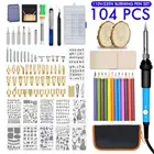 104 шт.компл. 110V220V 60W паяльник для подключения к Набор для выжигания по дереву комплект Электрический паяльник для подключения к резьба пирографии инструменты сварочным комплектом