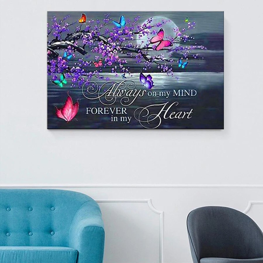 

Алмазная краска, Бабочка, сливовый цвет, любовь, луна, текст, алмазная краска, алмазная краска, полностью квадратная, круглая Алмазная вышивк...