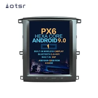 aotsr tesla 12 1%e2%80%9d vertical screen android 9 0 car dvd multimedia player carplay gps navigation for toyota lander cruiser lc100
