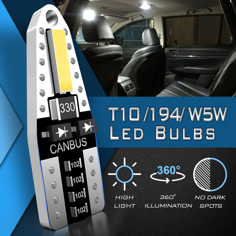 Katur 10x без ошибок W5W T10 светодиодный лампы автомобиля Подсветка салона для Peugeot 4008