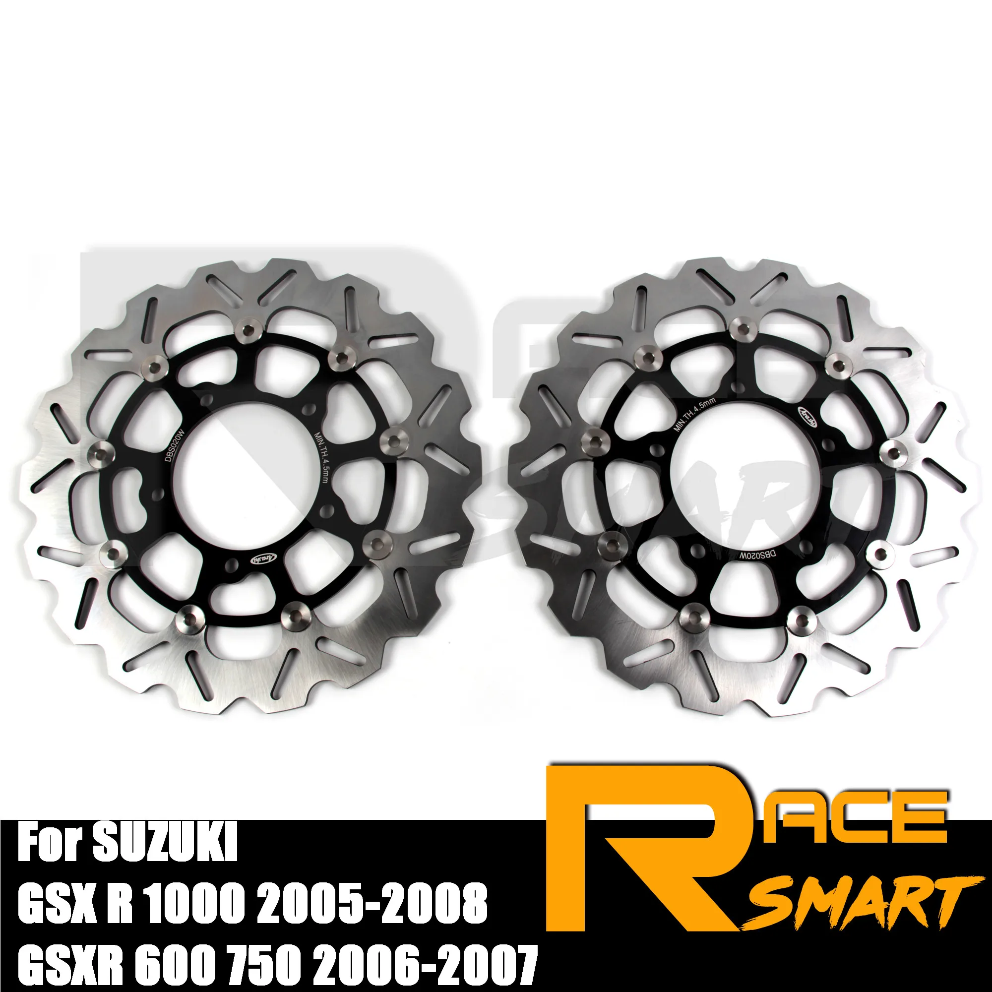 1 пара плавающие передние тормозные диски для SUZUKI GSX R 1000 2005 - 2008 GSX1000R GSX-R GSXR1000 2006 2007