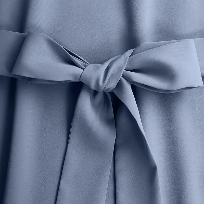 

2021 ZANZEA Women Bohemian Dress Summer Ruffle Belted Mini Vestidos Casual Lady Solid Puff Sleeve Holiday Sundress Oversize Robe