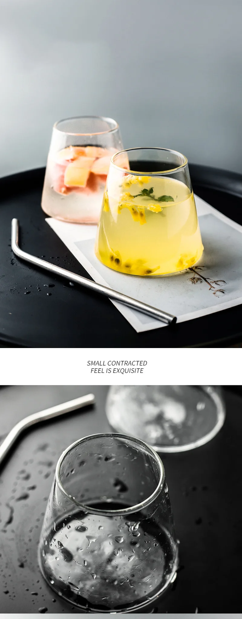 

1pcs Glass Cold Hot Drinking Coffee Mugs Frozen Water Ice Cream Cocktail Juices Milk Cola Wine Beer Glass Cup Tea Coffee Mugs