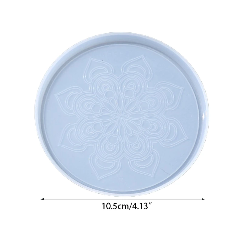 

Y1UE Datura Flowers Coaster Epoxy Resin Mold Cup Mat Mug Pad Silicone Mould DIY Crafts Home Decortaions Casting Tools