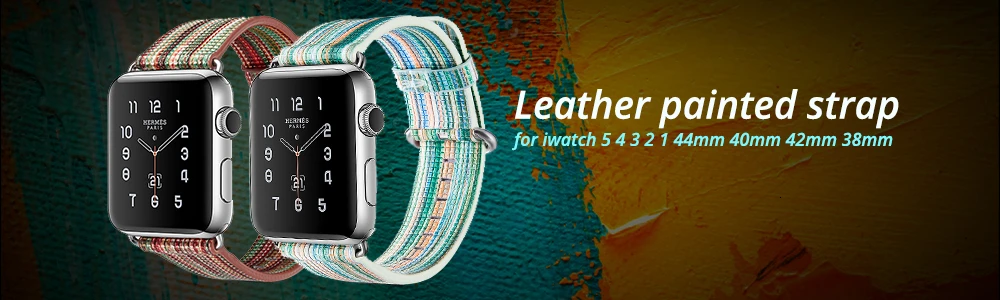 wrist Band for Apple Watch 44mm 40mm genuine leather loop 38mm 42mm for iwatch series 5 4 3 2 1 Strap link Bracelet women straps