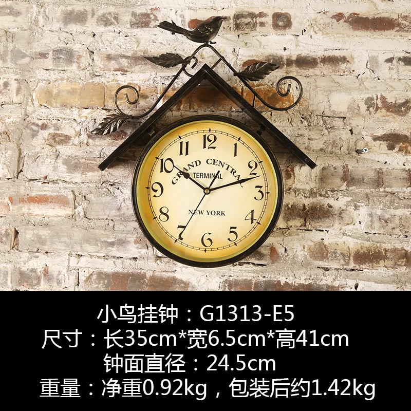 Большие винтажные настенные часы электронные антикварные металлические