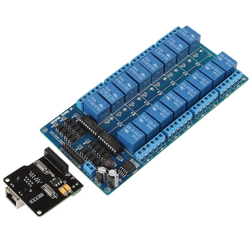 

Ethernet Control Module Lan Wan Network Web Server RJ45 Port 16 Channel Relay Is Ethernet Controller Board.RJ45 Interface