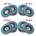 Шлифовальные диски 10 шт., откидные диски 115 мм 4,5, шлифовальный диск, шлифовальный диск 406080120 Грит, шлифовальные диски, лезвия для угловой шлифовальной машины