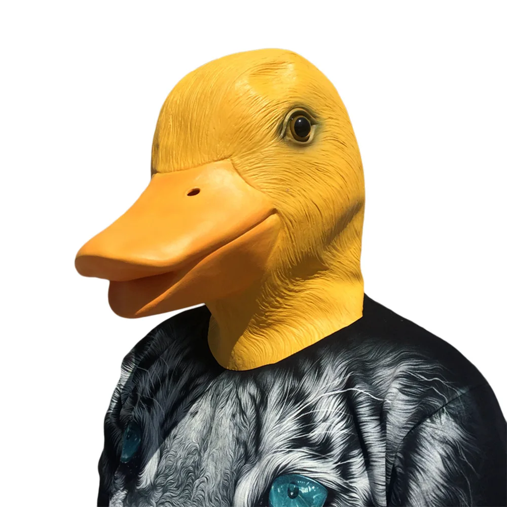 

Новинка маска для Хэллоуина из мультфильма «утка», маска для головы животного, маска для вечеринки, реквизит для косплея
